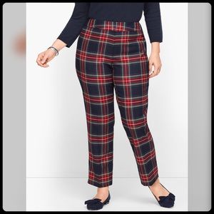 Talbots High-Waisted Plaid Ankle pant